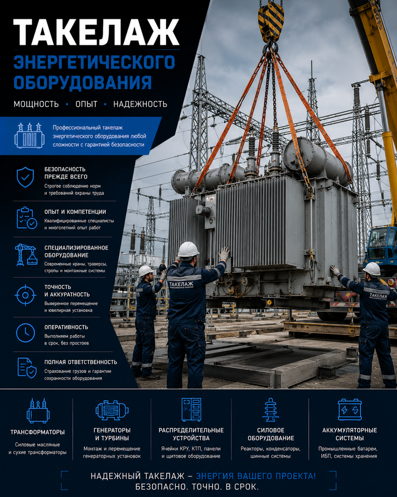 Такелаж энергетического оборудования