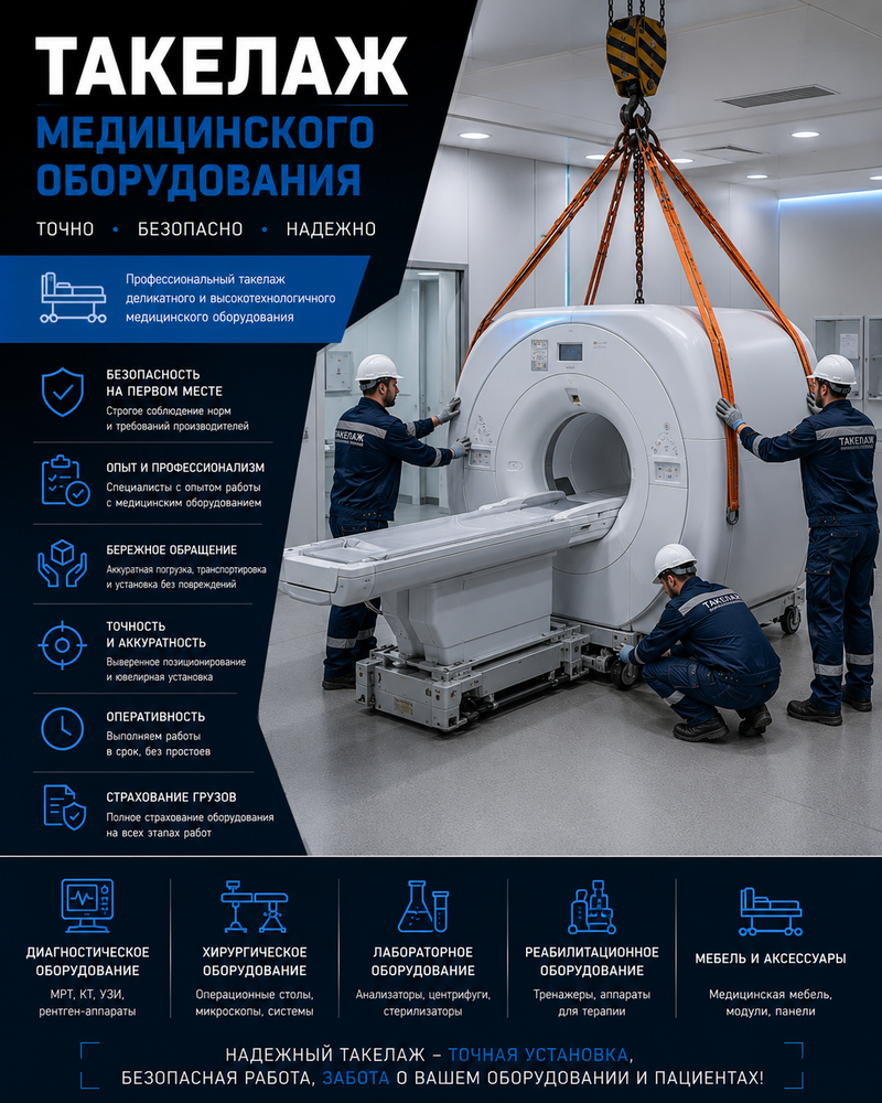 Такелаж медицинского оборудования