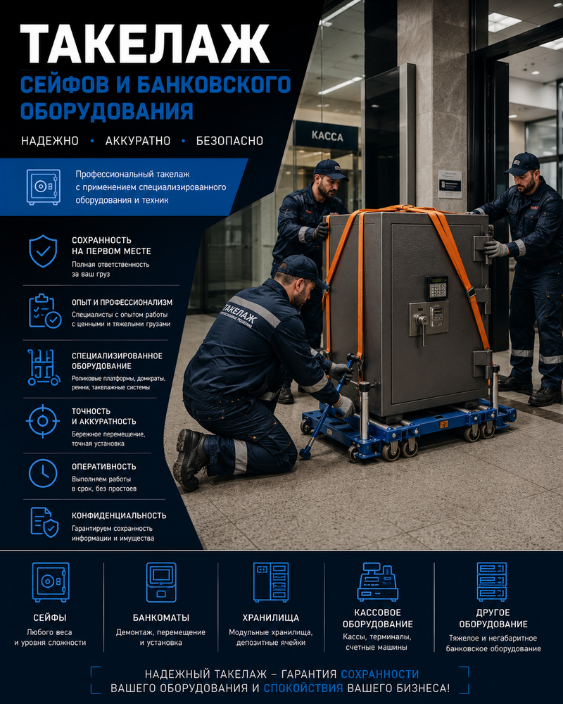 Такелаж сейфов и банковского оборудования